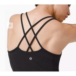 lululemon free to be tank nulu black CROPPED size 4